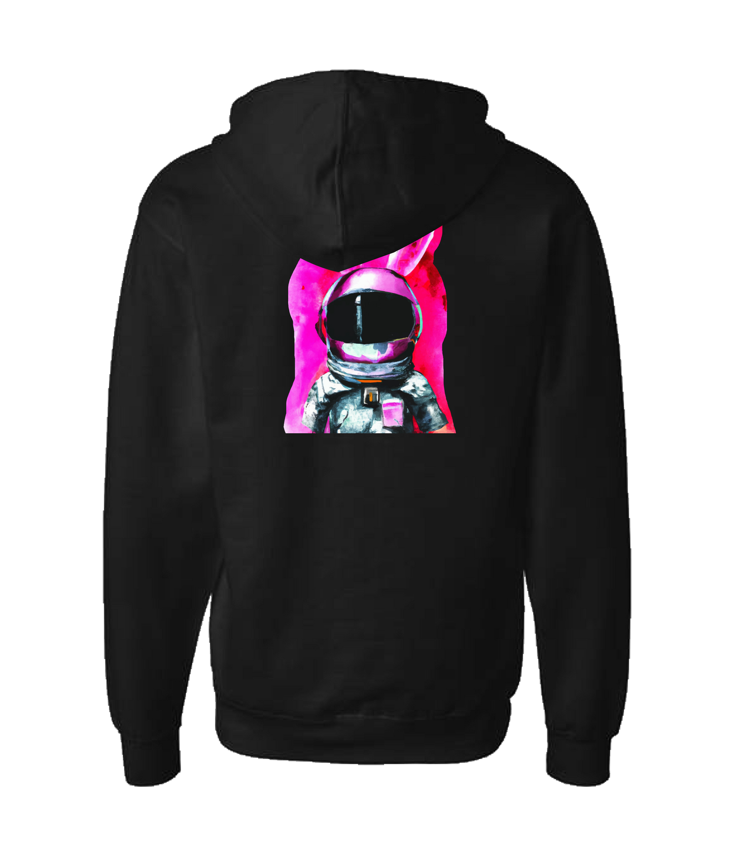 V-LEGPTOP - SPACE RABBIT - Black Zip Up Hoodie