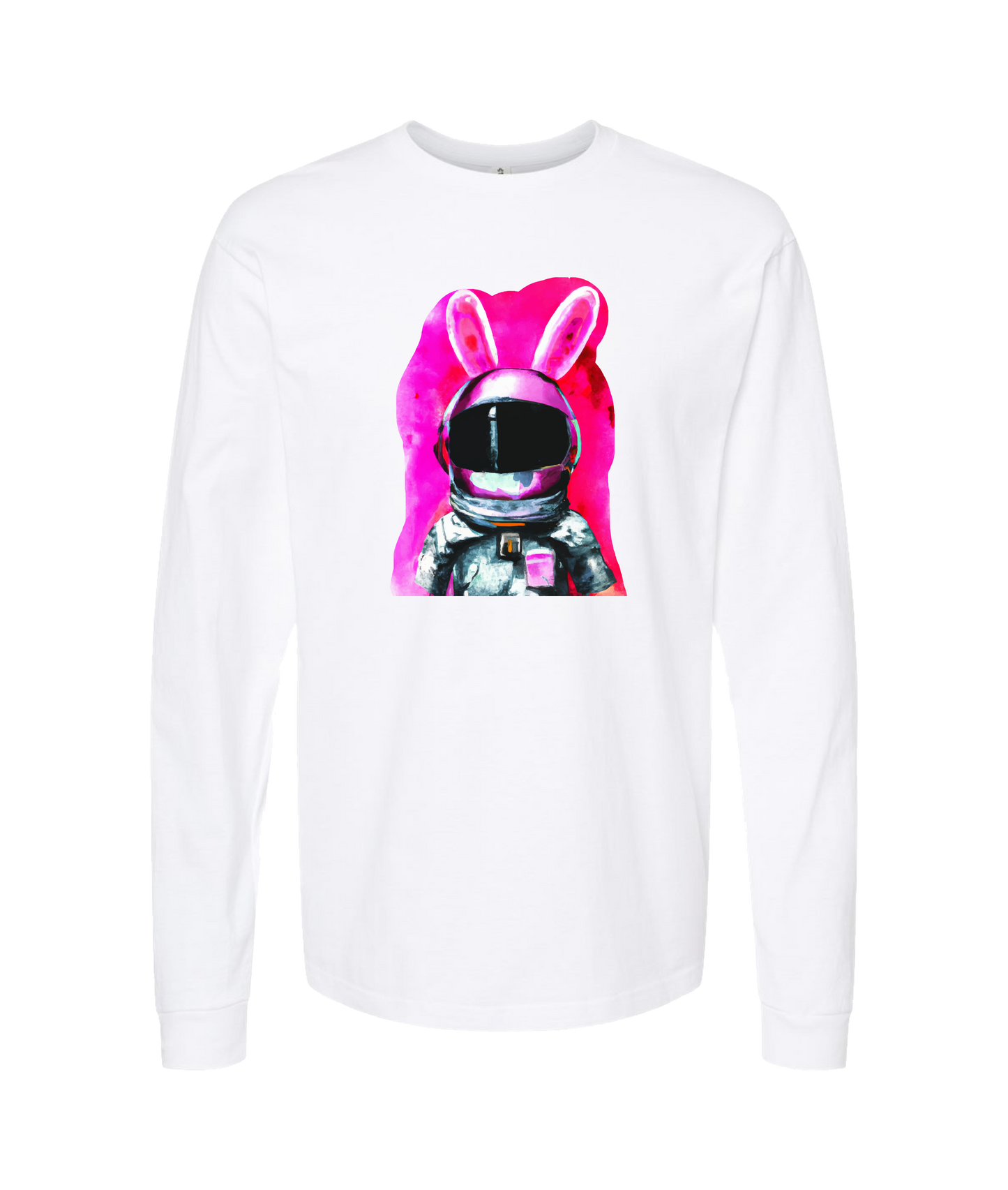V-LEGPTOP - SPACE RABBIT - White Long Sleeve T