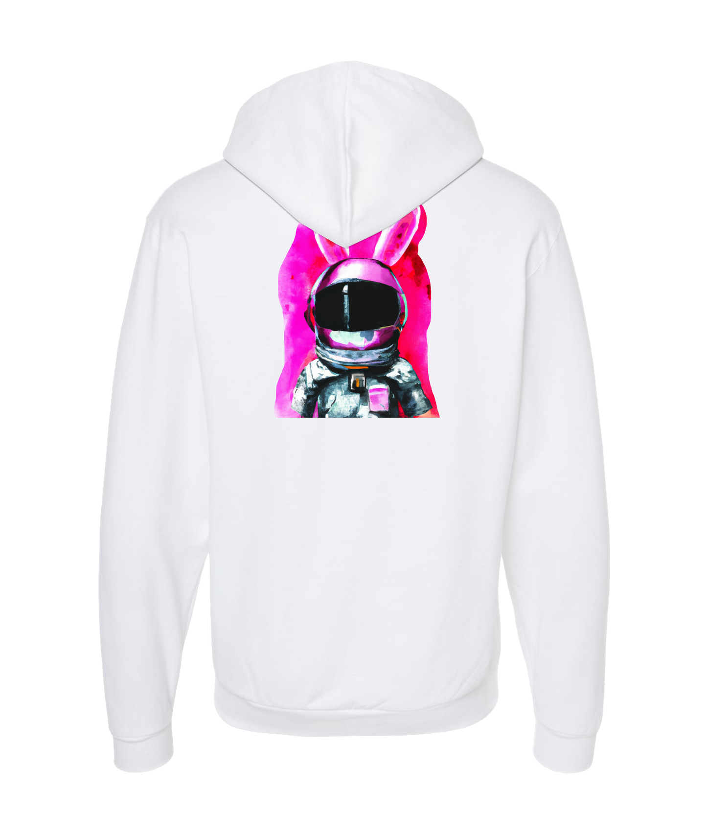 V-LEGPTOP - SPACE RABBIT - White Zip Up Hoodie