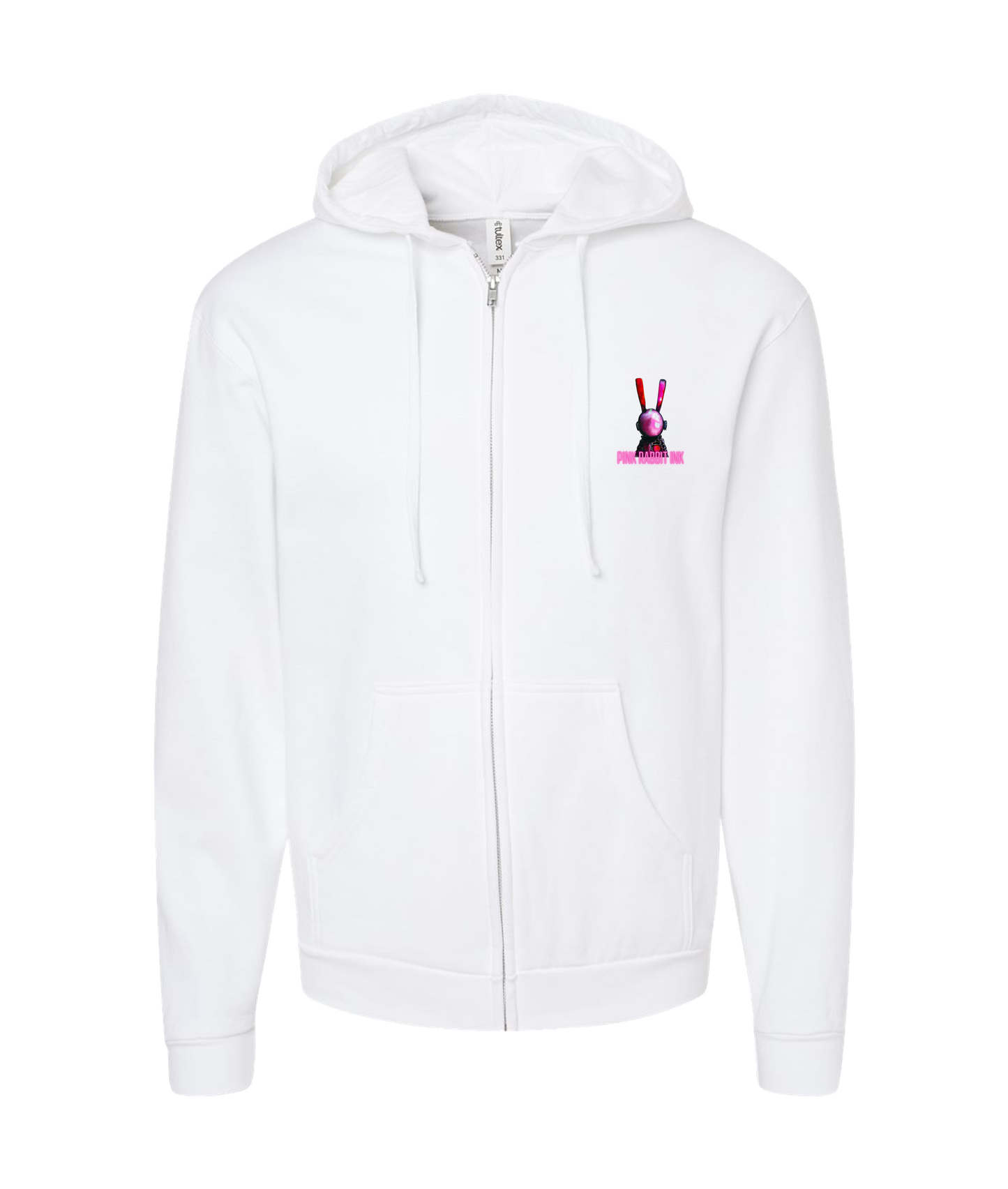 V-LEGPTOP - PRI - White Zip Up Hoodie