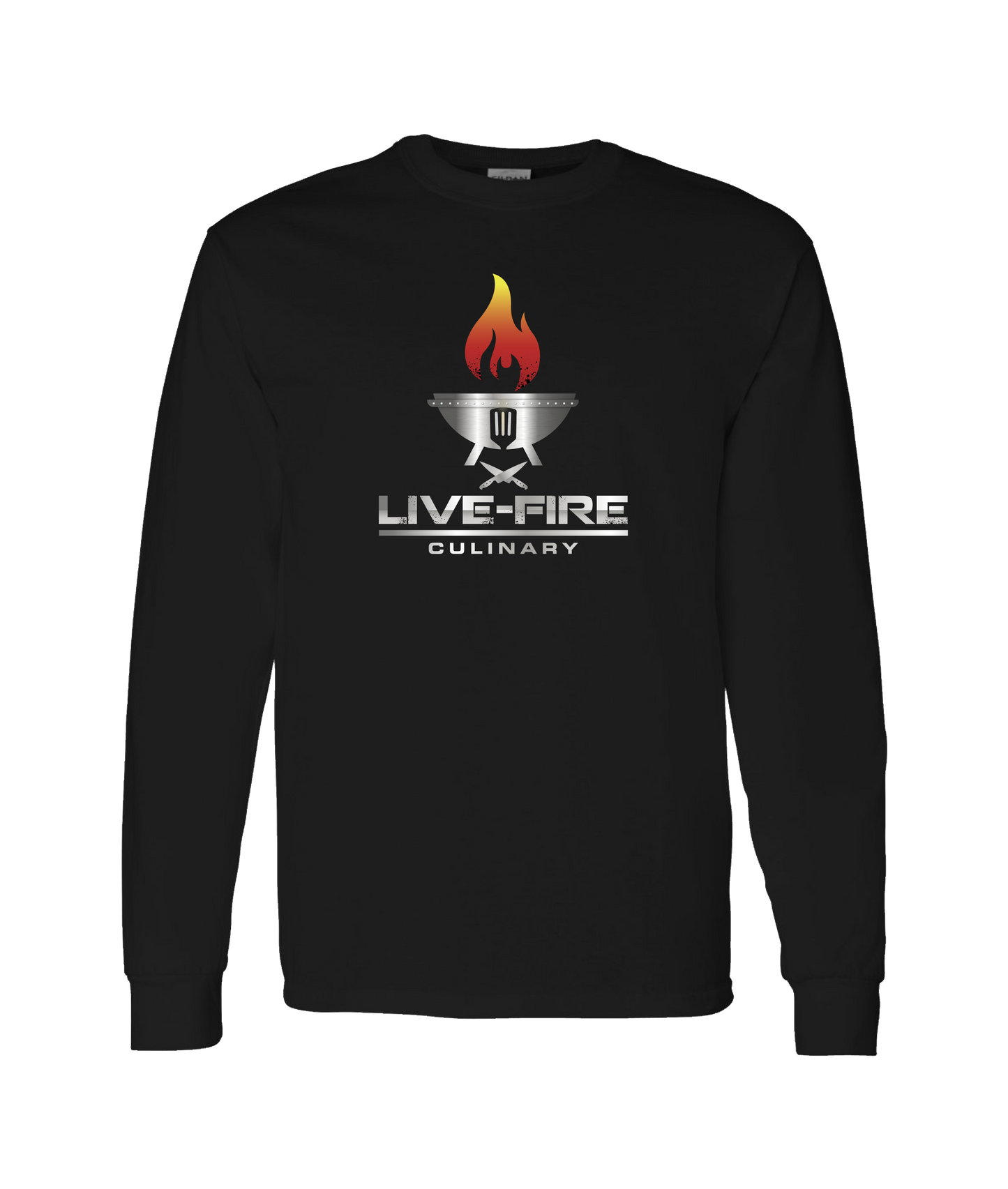 Live-Fire Culinary - Fire - Black Long Sleeve T
