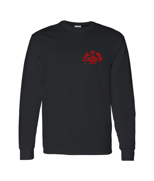 LOVE IS REAL - Logo - Black Long Sleeve T