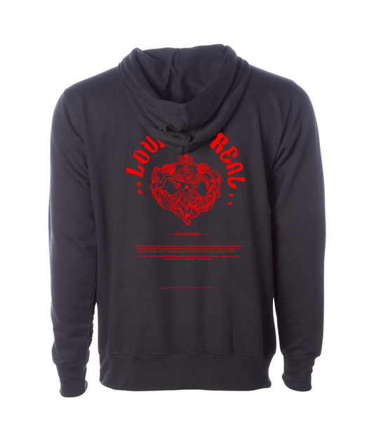 LOVE IS REAL - Logo - Black Hoodie
