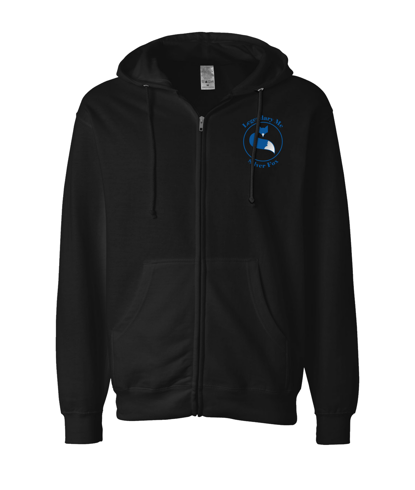 V-LMSTOP - Mc Silver Fox - Black Zip Up Hoodie