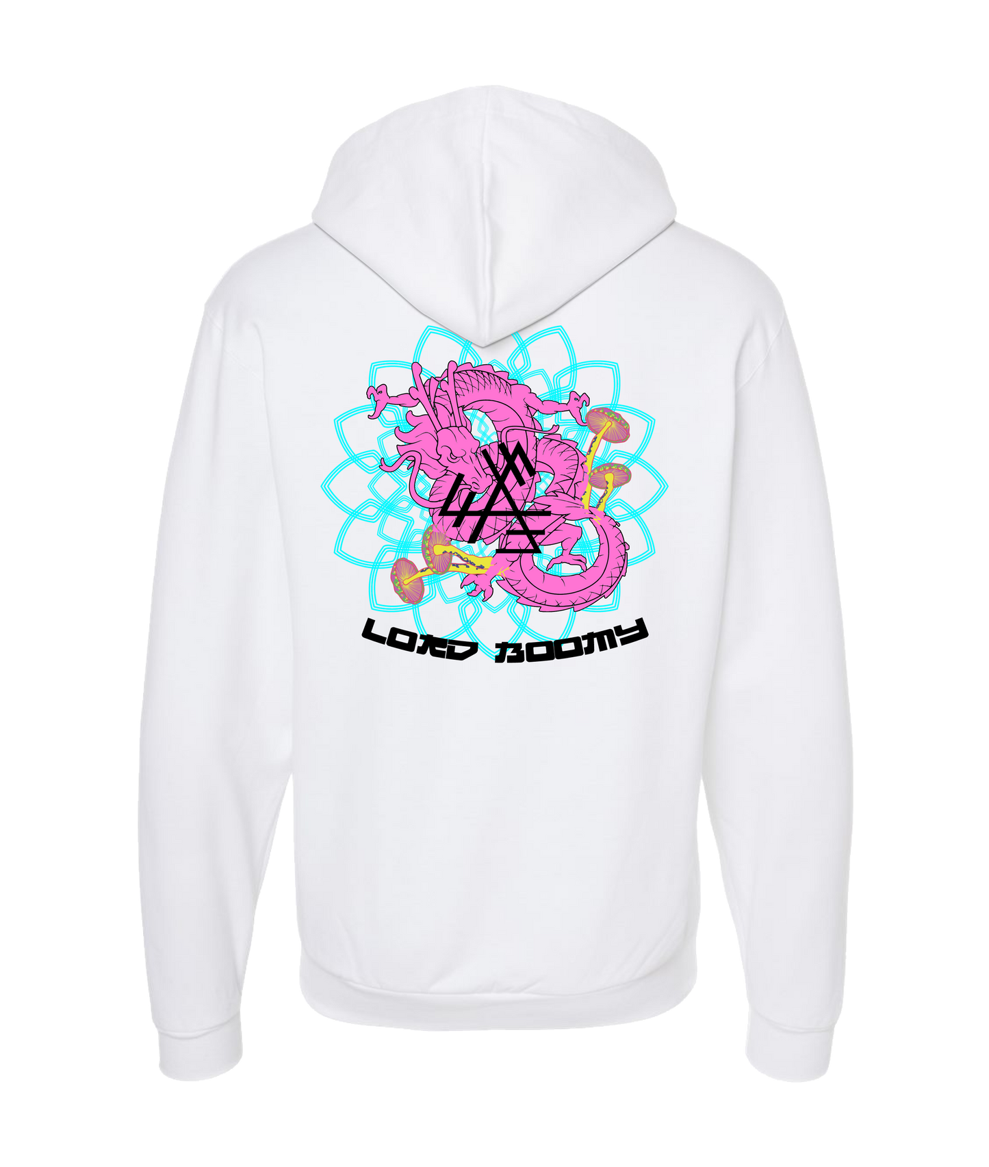 L0rd B00my - Ego Death - White Zip Up Hoodie