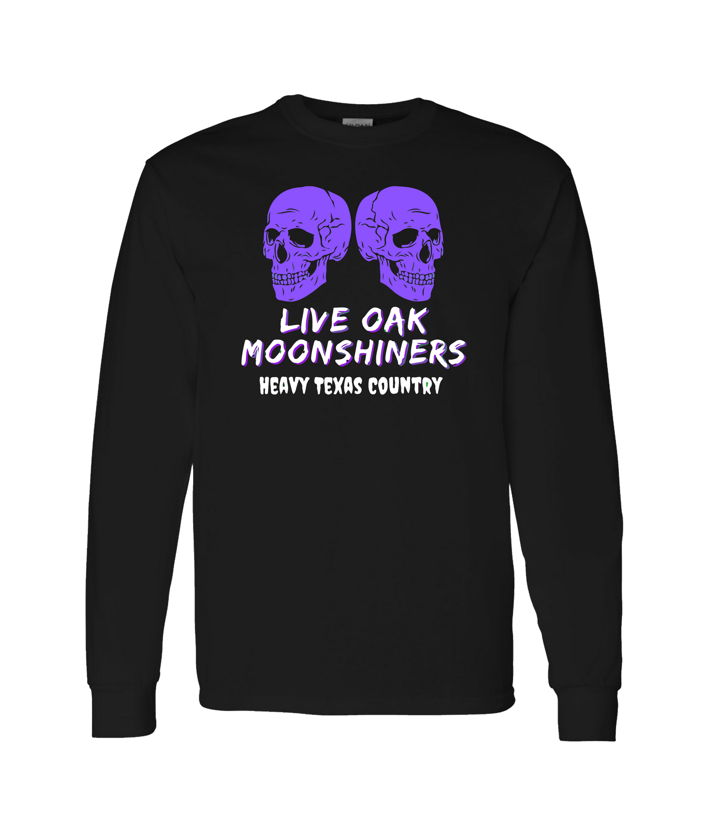 Live Oak Moonshiners - Heavy Texas Country - Black Long Sleeve T