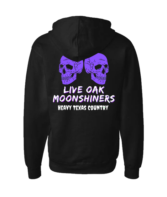 Live Oak Moonshiners - Heavy Texas Country - Black Zip Up Hoodie