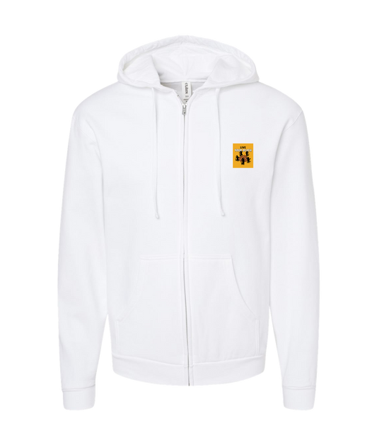 V-LYDTOP - DESIGN 1 - White Zip Up Hoodie