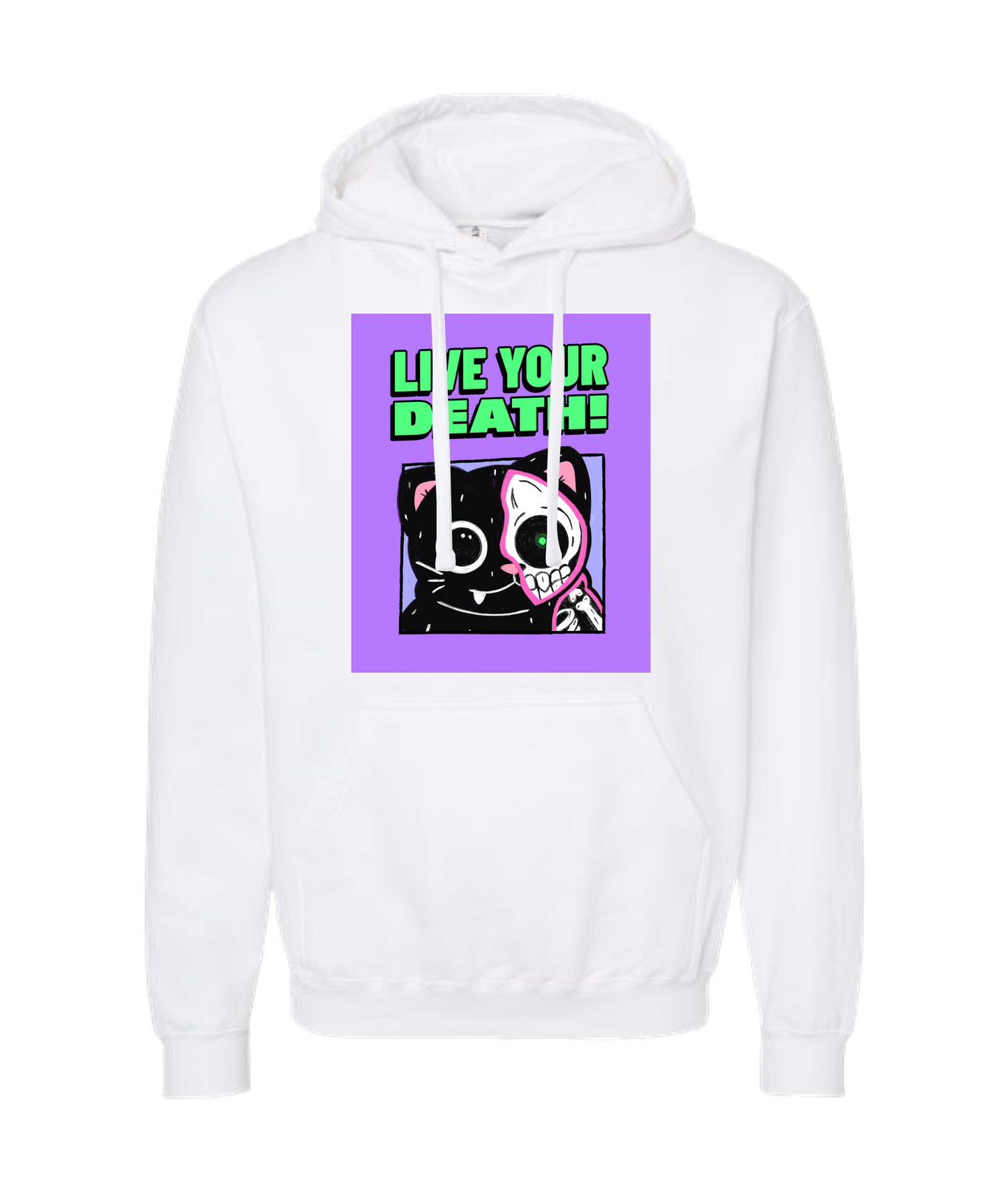 Live Your Death - DESIGN 2 - White Hoodie