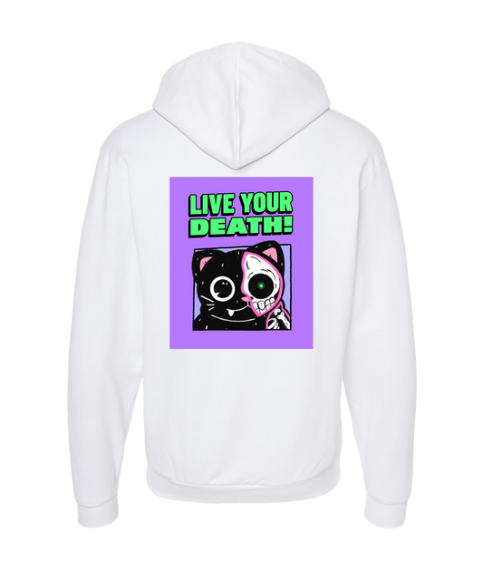 V-LYDTOP - DESIGN 2 - White Zip Up Hoodie