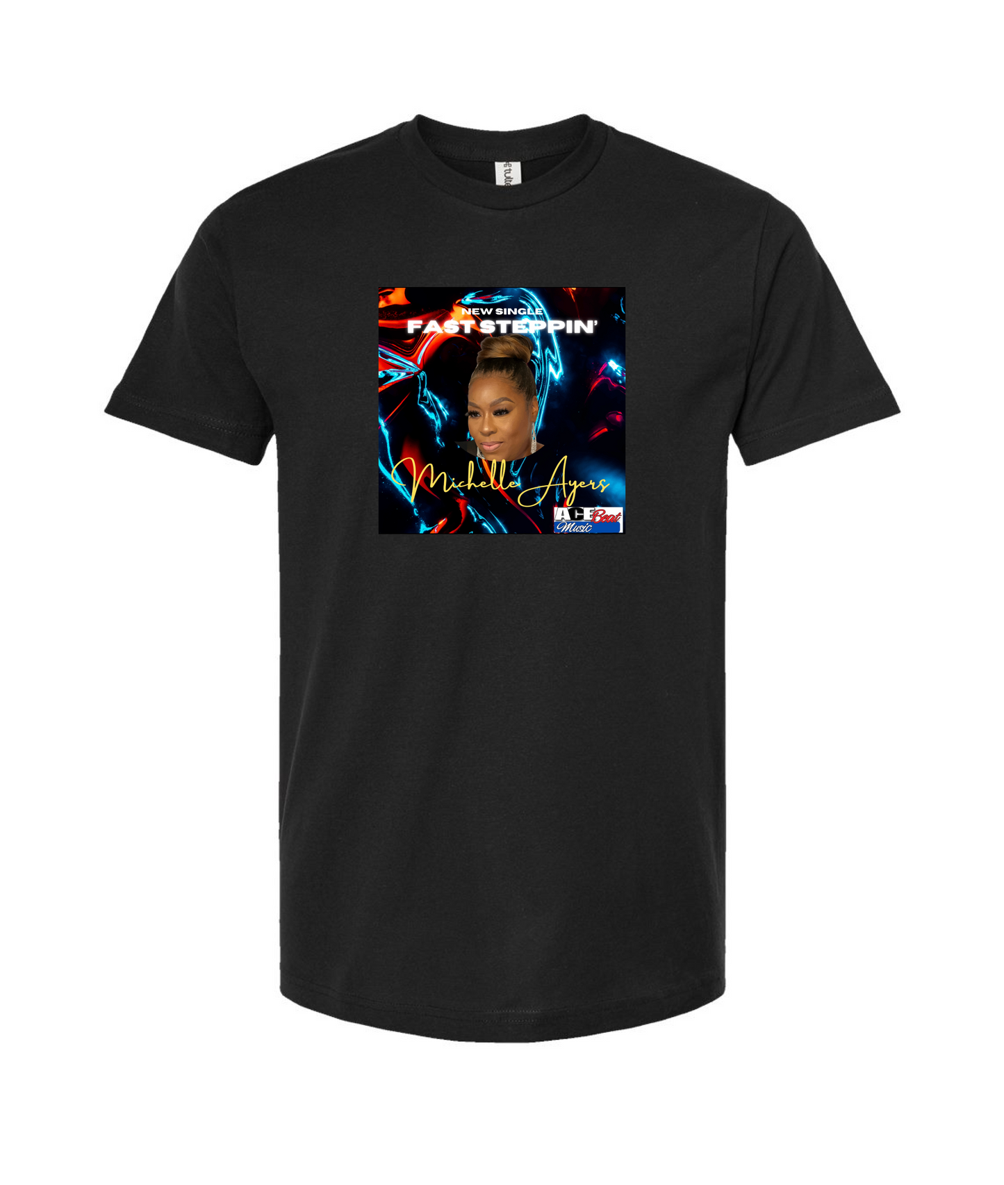 Michelle Ayers Fan Merch - Fast Steppin' - Black T-Shirt