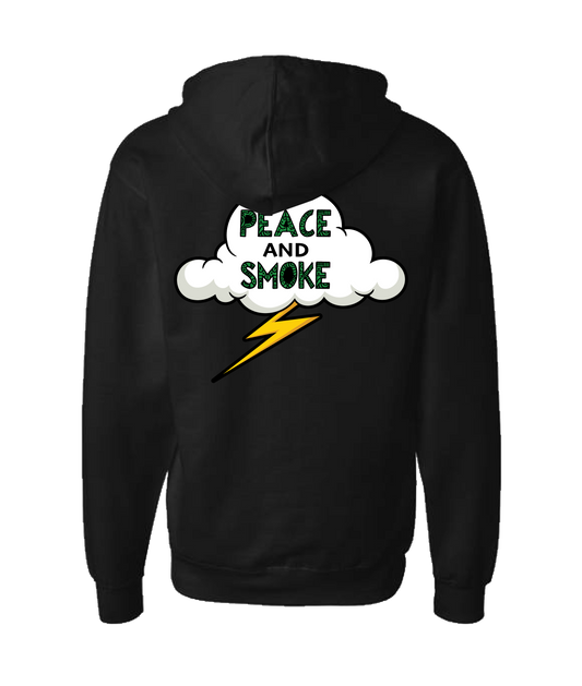 V-MBKTOP - PEACE AND SMOKE - Black Zip Up Hoodie