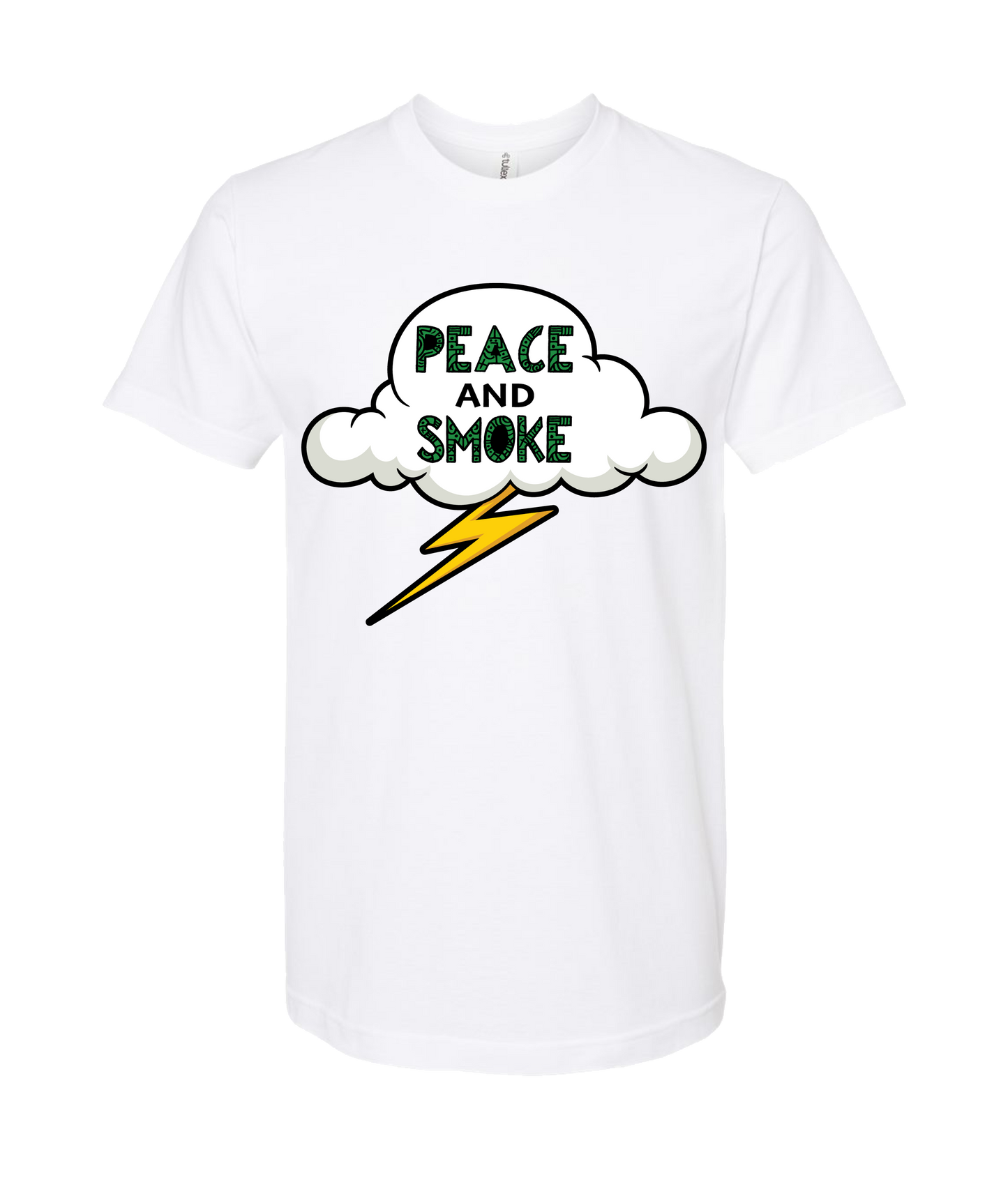 V-MBKTOP - PEACE AND SMOKE - White T Shirt