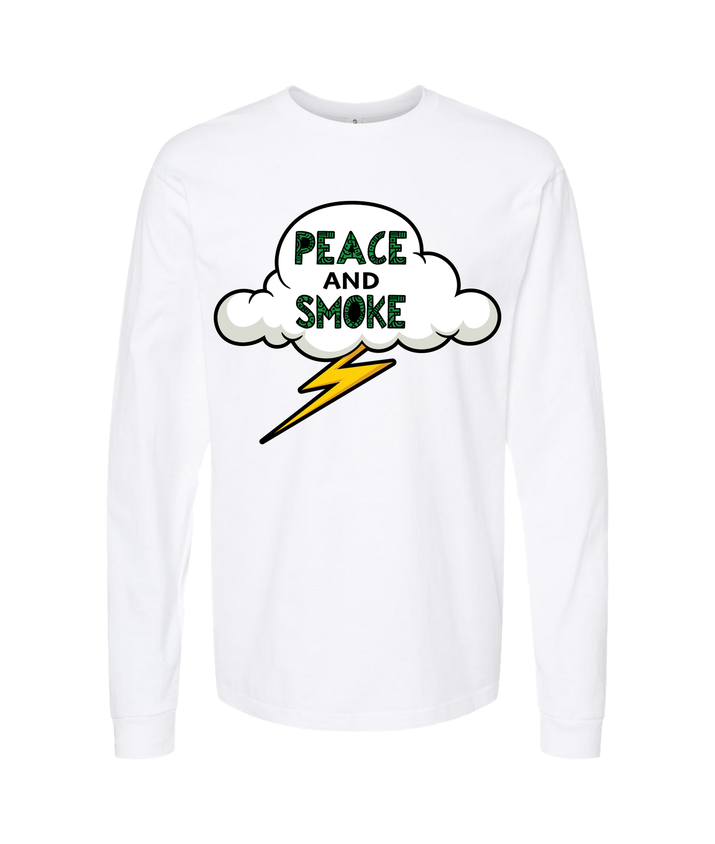 V-MBKTOP - PEACE AND SMOKE - White Long Sleeve T
