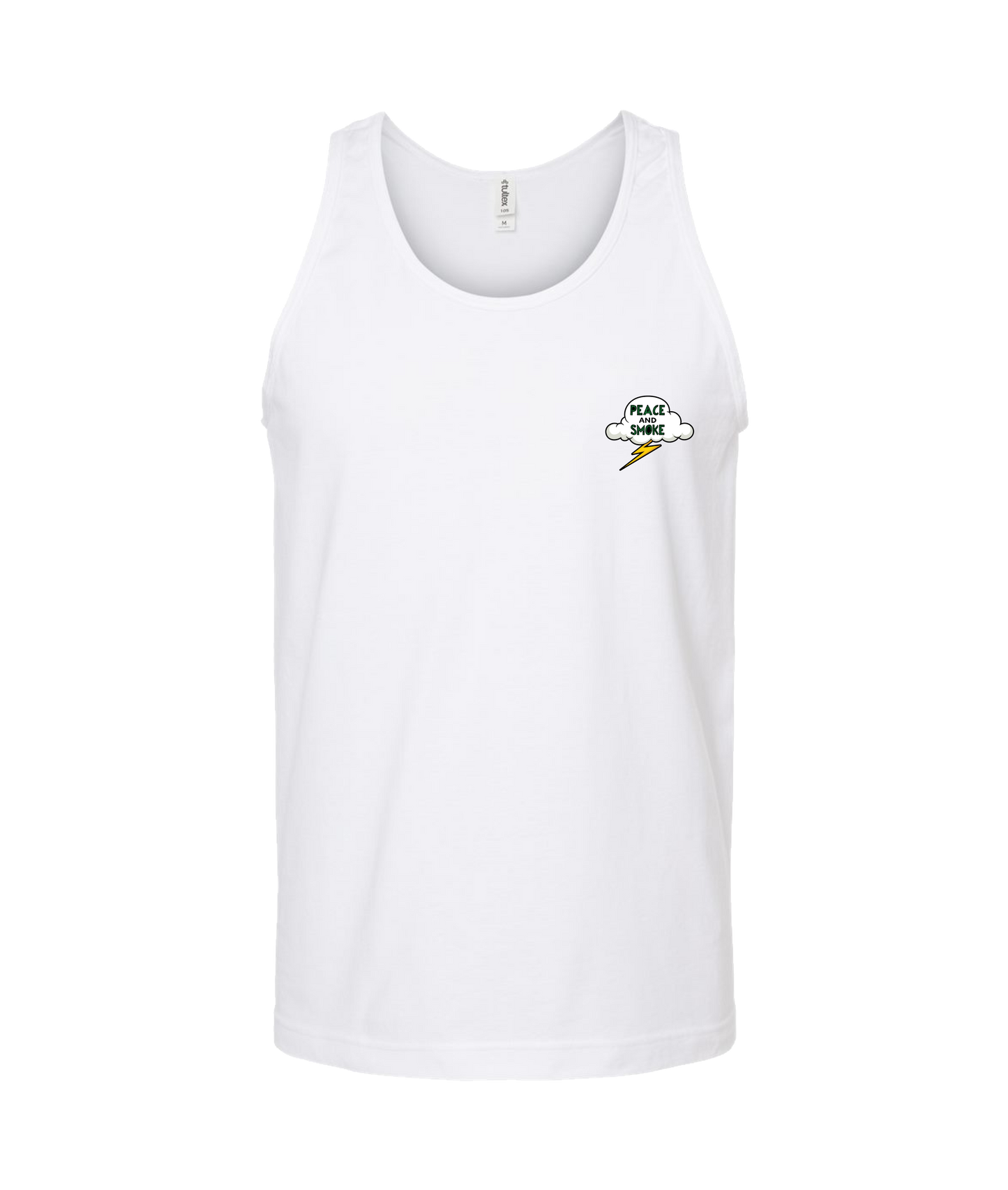 V-MBKTOP - PEACE AND SMOKE - White Tank Top