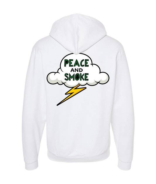 MoneyBoy 2K - PEACE AND SMOKE - White Zip Up Hoodie