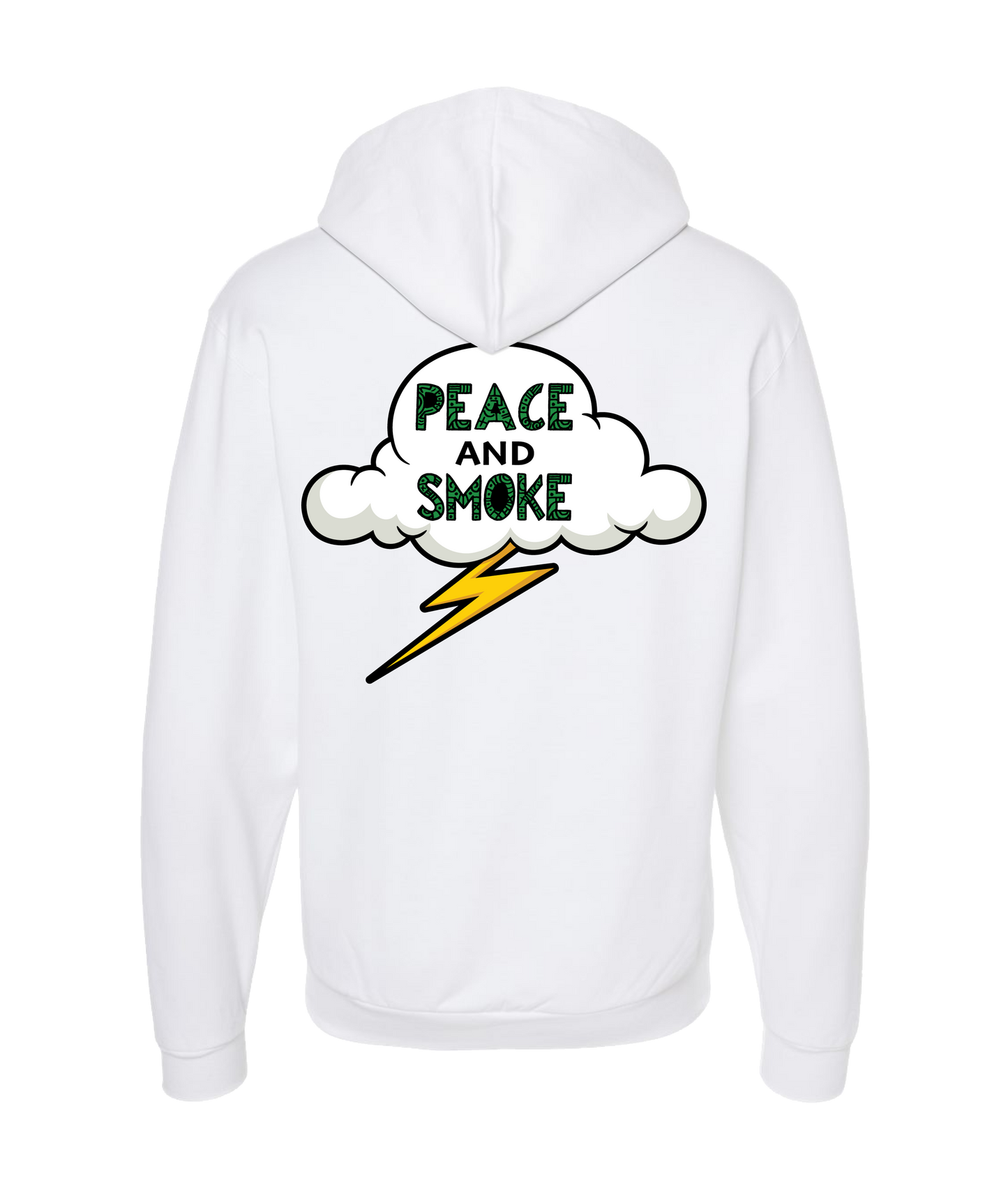 V-MBKTOP - PEACE AND SMOKE - White Zip Up Hoodie