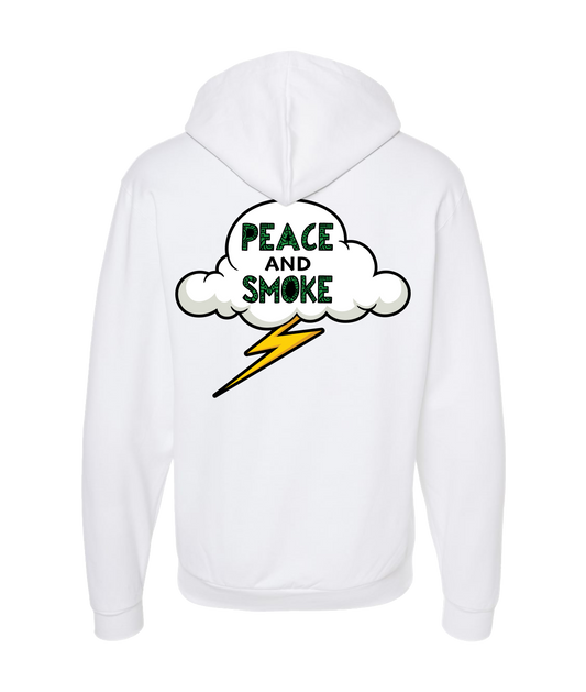 V-MBKTOP - PEACE AND SMOKE - White Zip Up Hoodie