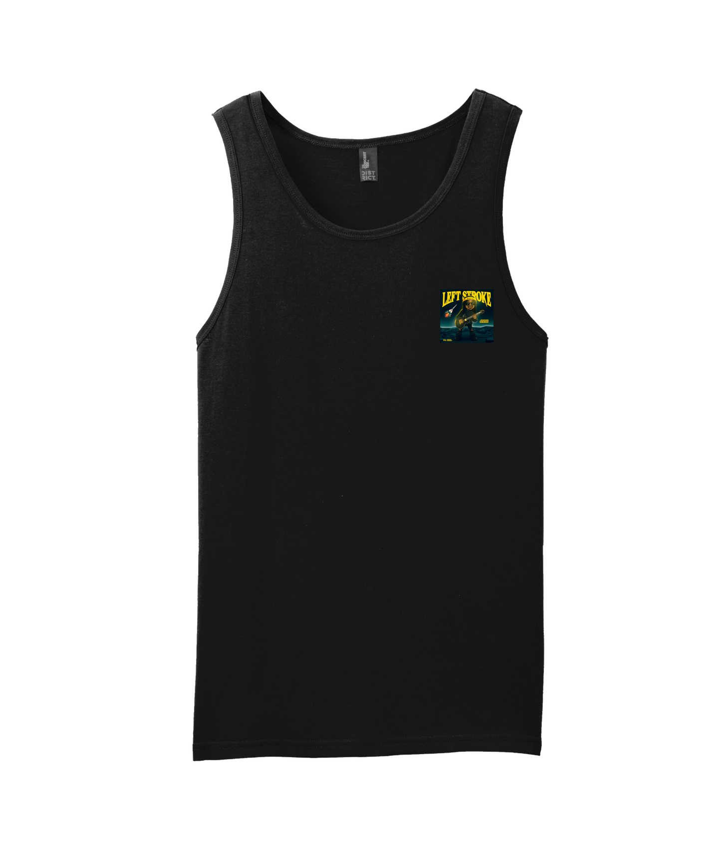 V-MBKTOP - LEFT STROKE - Black Tank Top