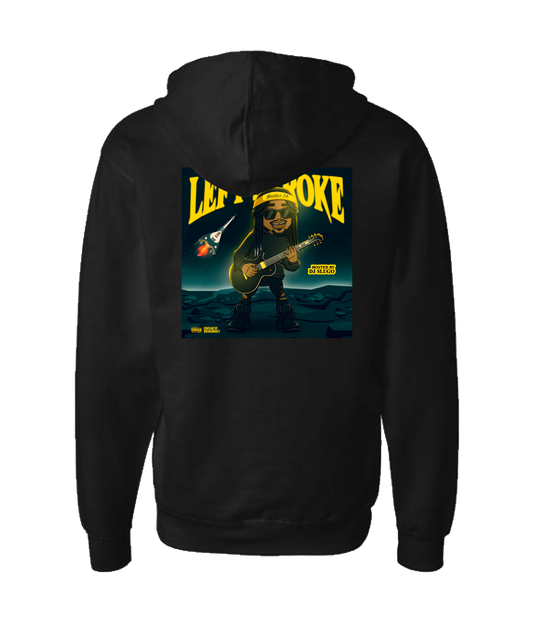 V-MBKTOP - LEFT STROKE - Black Zip Up Hoodie