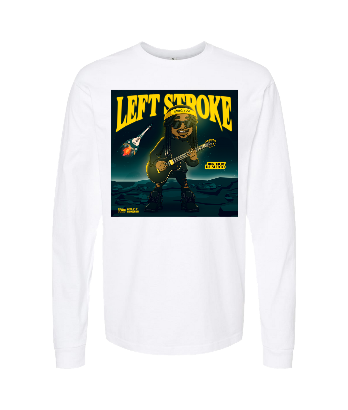 V-MBKTOP - LEFT STROKE - White Long Sleeve T