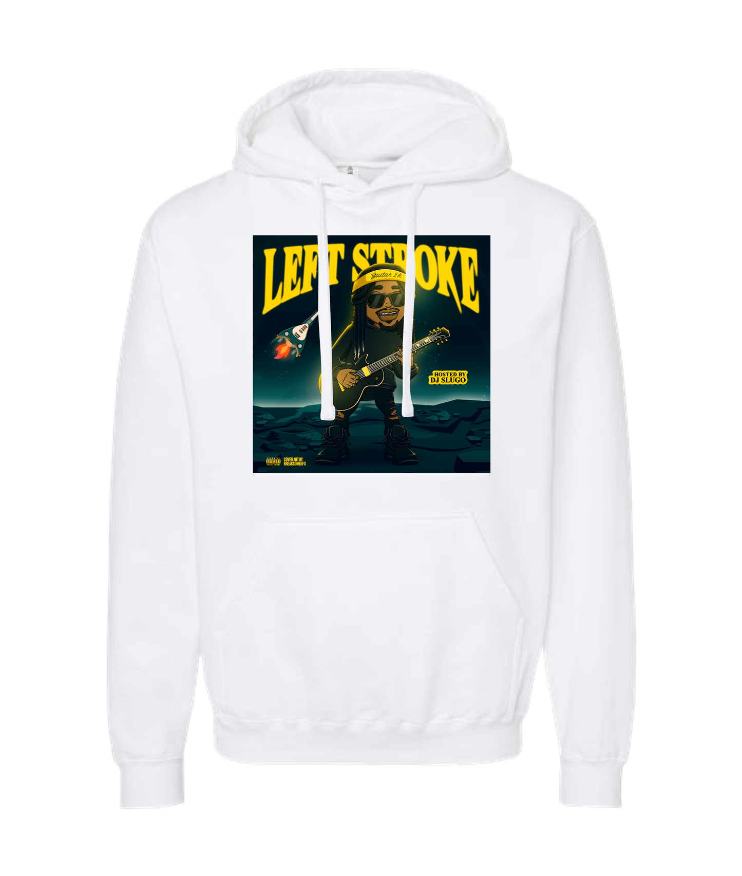 V-MBKTOP - LEFT STROKE - White Hoodie