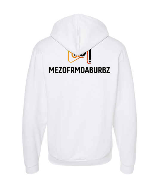 Mezofrmdaburbz - BURBZ - White Zip Up Hoodie