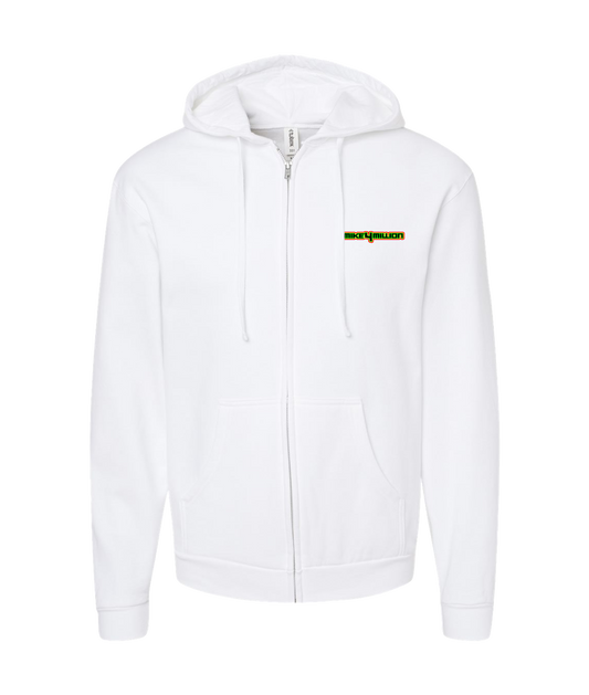 V-MFMTOP - DESIGN 1 - White Zip Up Hoodie