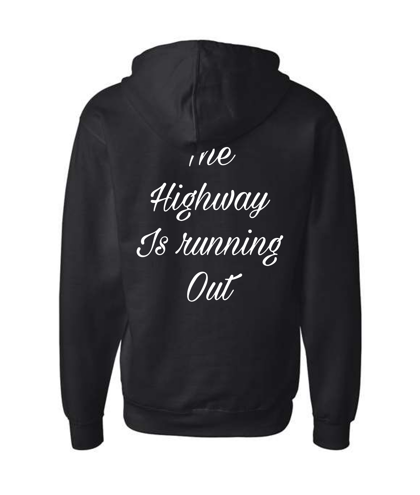 Matt Gardner Music  - The Highway Is Running Out - Black Zip Up Hoodie