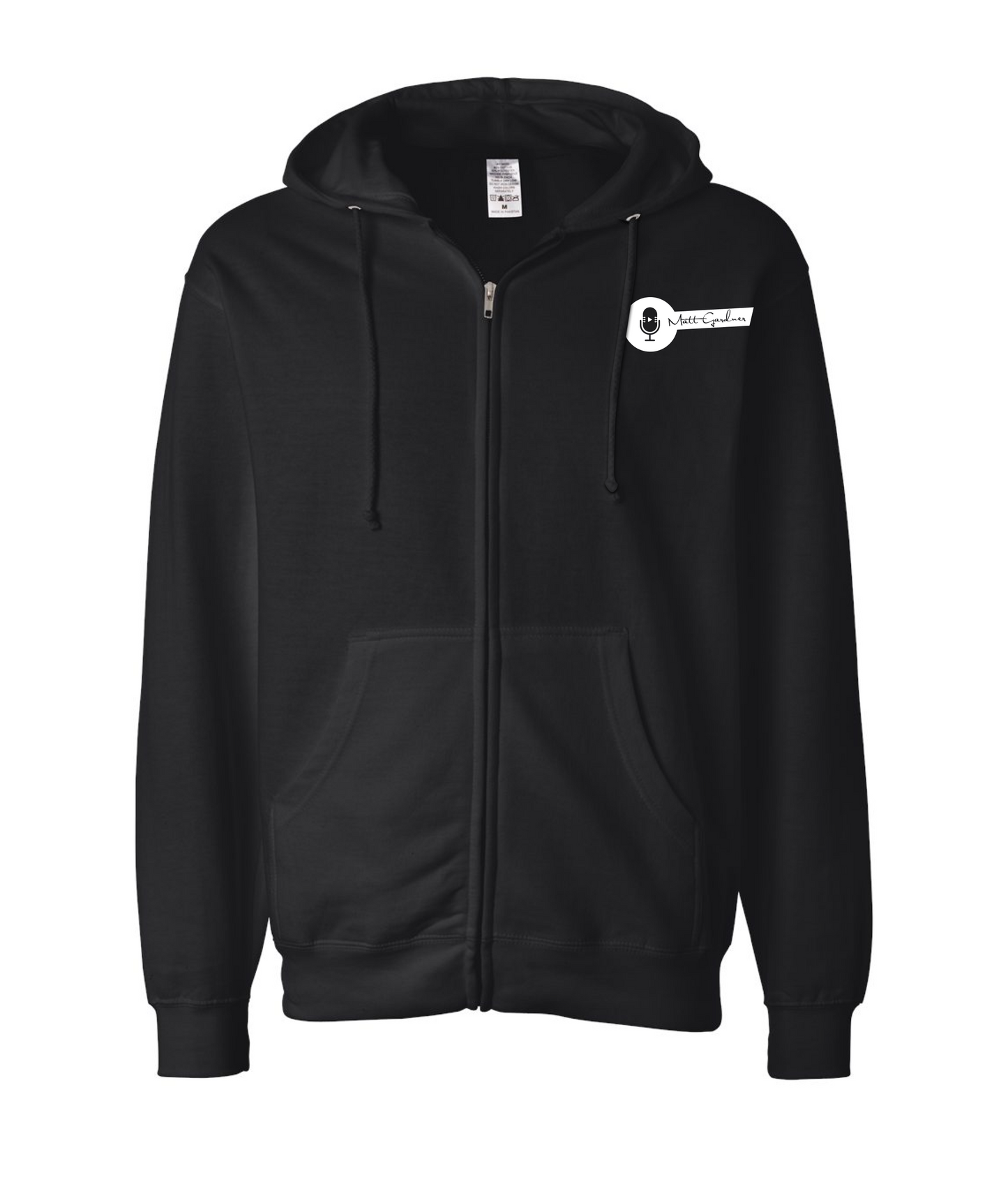 Matt Gardner Music  - The Highway Is Running Out - Black Zip Up Hoodie