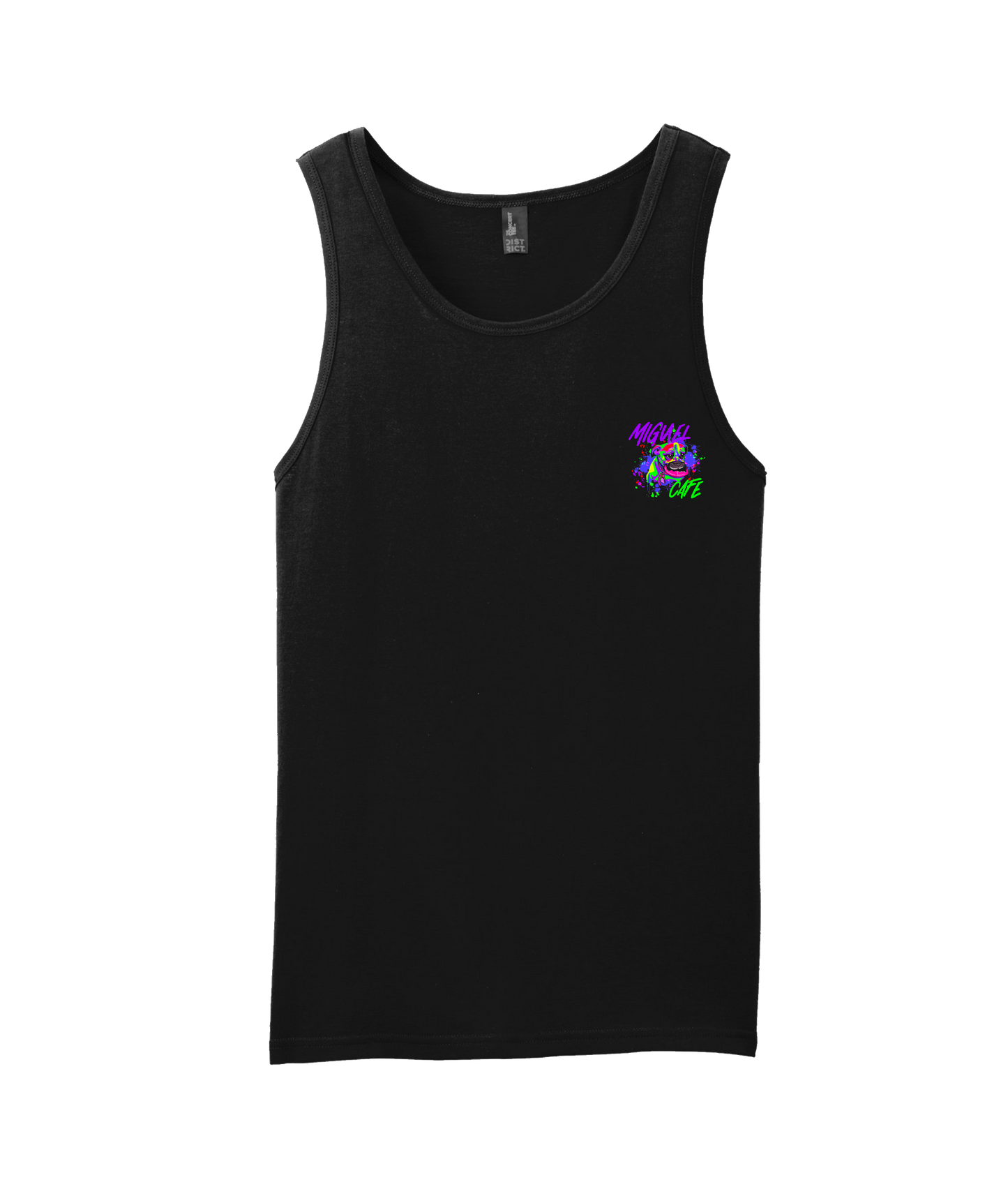 V-MICMTOP - DOG - Black Tank Top
