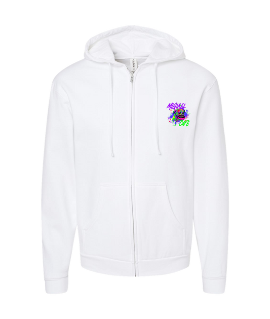 V-MICMTOP - DOG - White Zip Up Hoodie