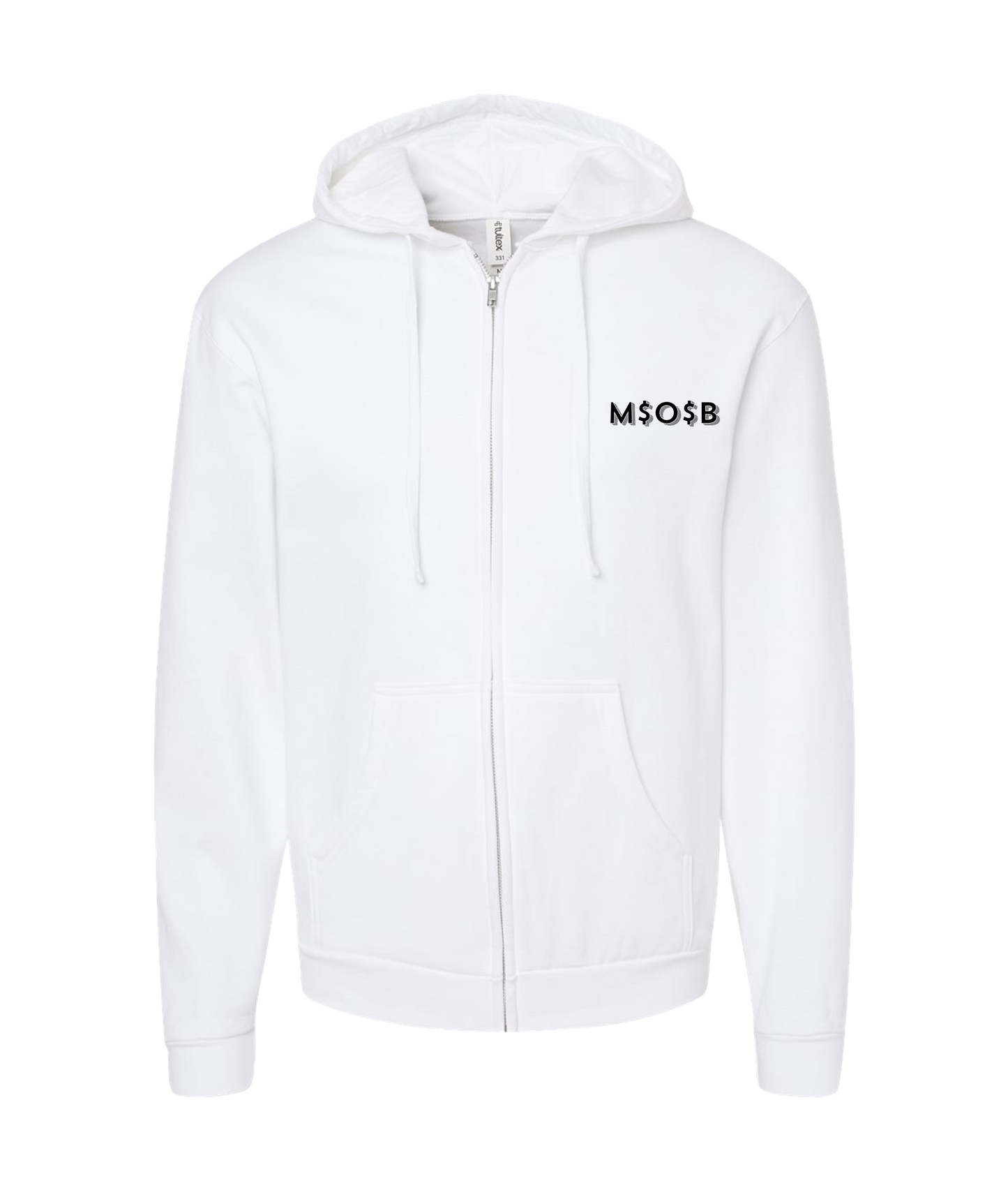 Mindonbags - MOB - White Zip Up Hoodie