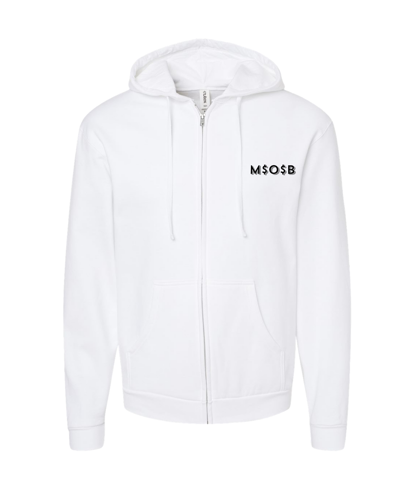 V-MIOBTOP - MOB - White Zip Up Hoodie