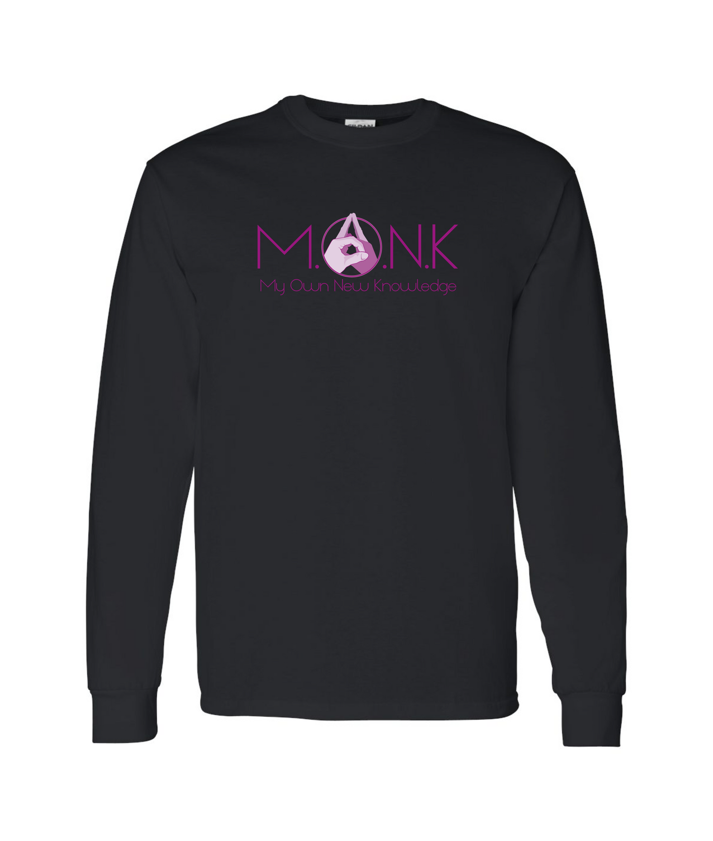 Monk Melville - My Own New Knowledge - Black Long Sleeve T