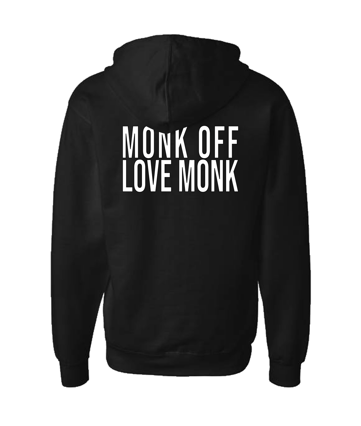 Monk Melville - Monk Off Love Monk - Black Zip Up Hoodie