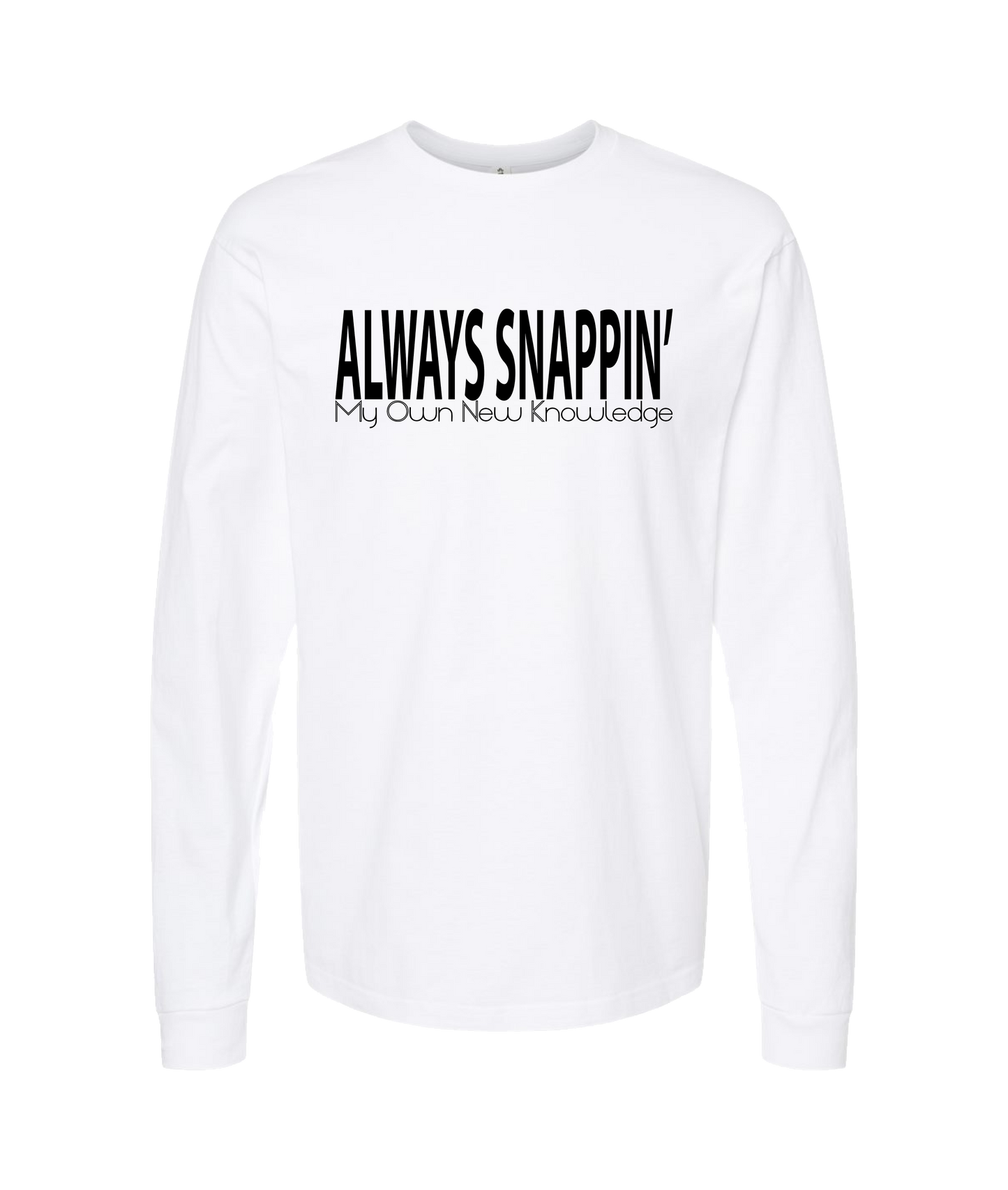Monk Melville - Always Snappin' - White Long Sleeve T