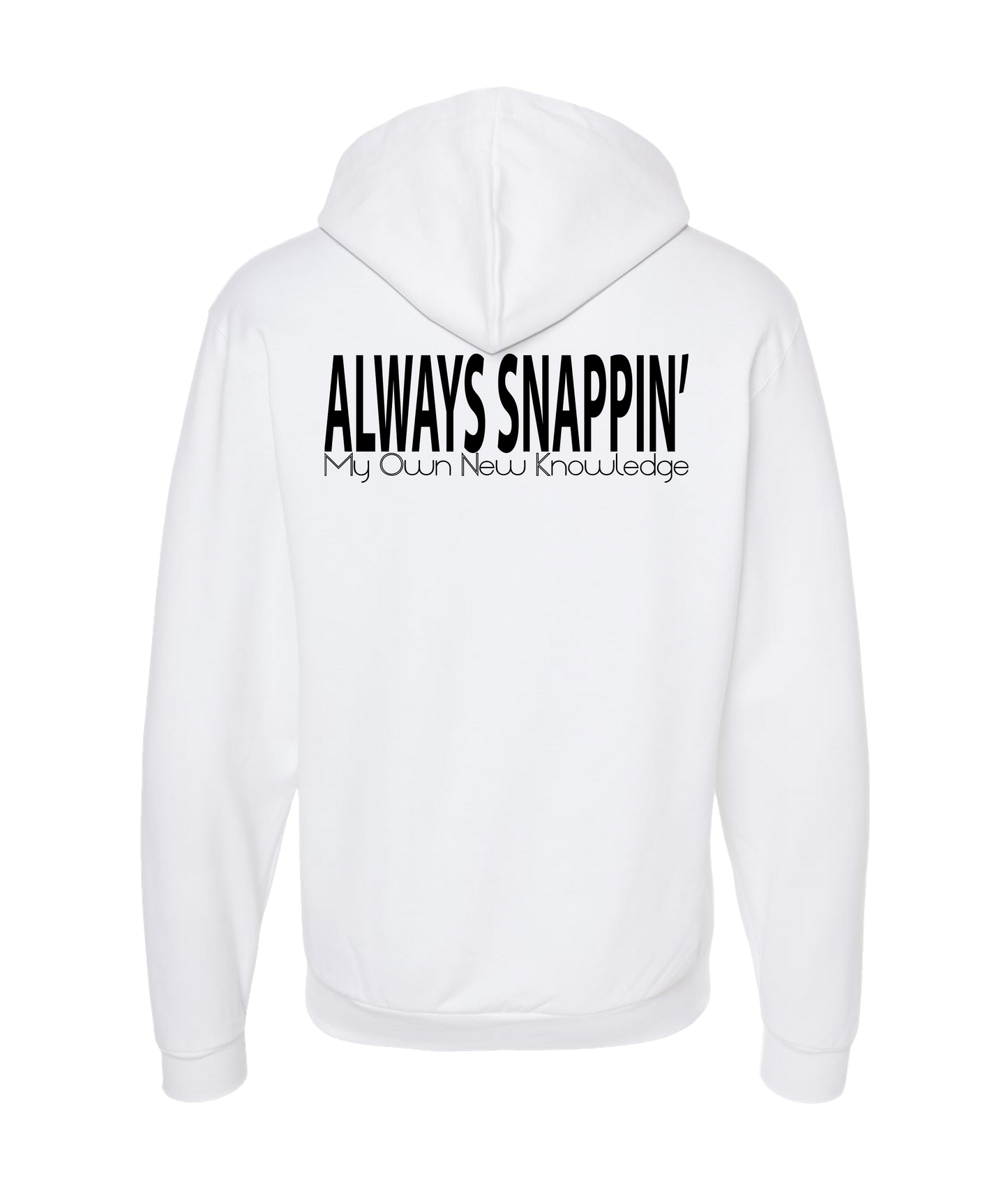 Monk Melville - Always Snappin' - White Zip Up Hoodie