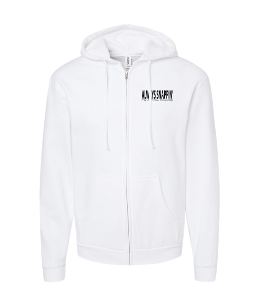Monk Melville - Always Snappin' - White Zip Up Hoodie