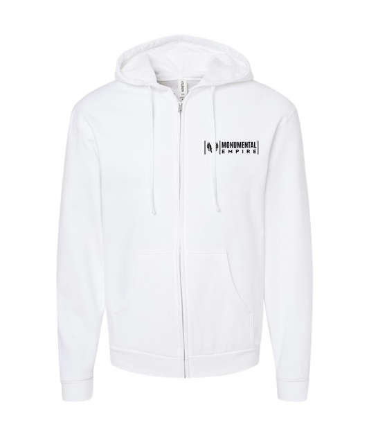 V-MOETOP - BOX LOGO - White Zip Up Hoodie