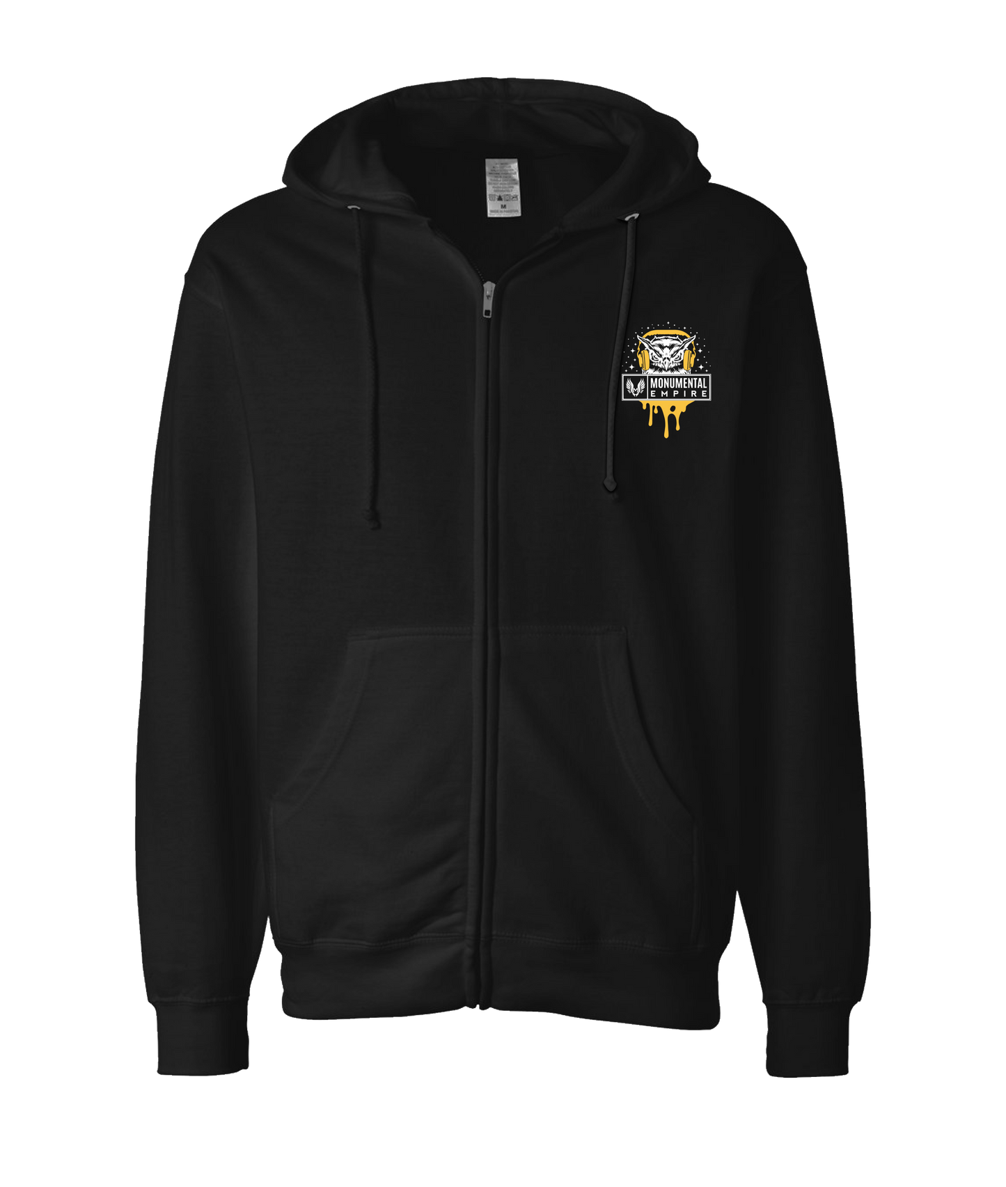 V-MOETOP - BIRD LOGO - Black Zip Up Hoodie