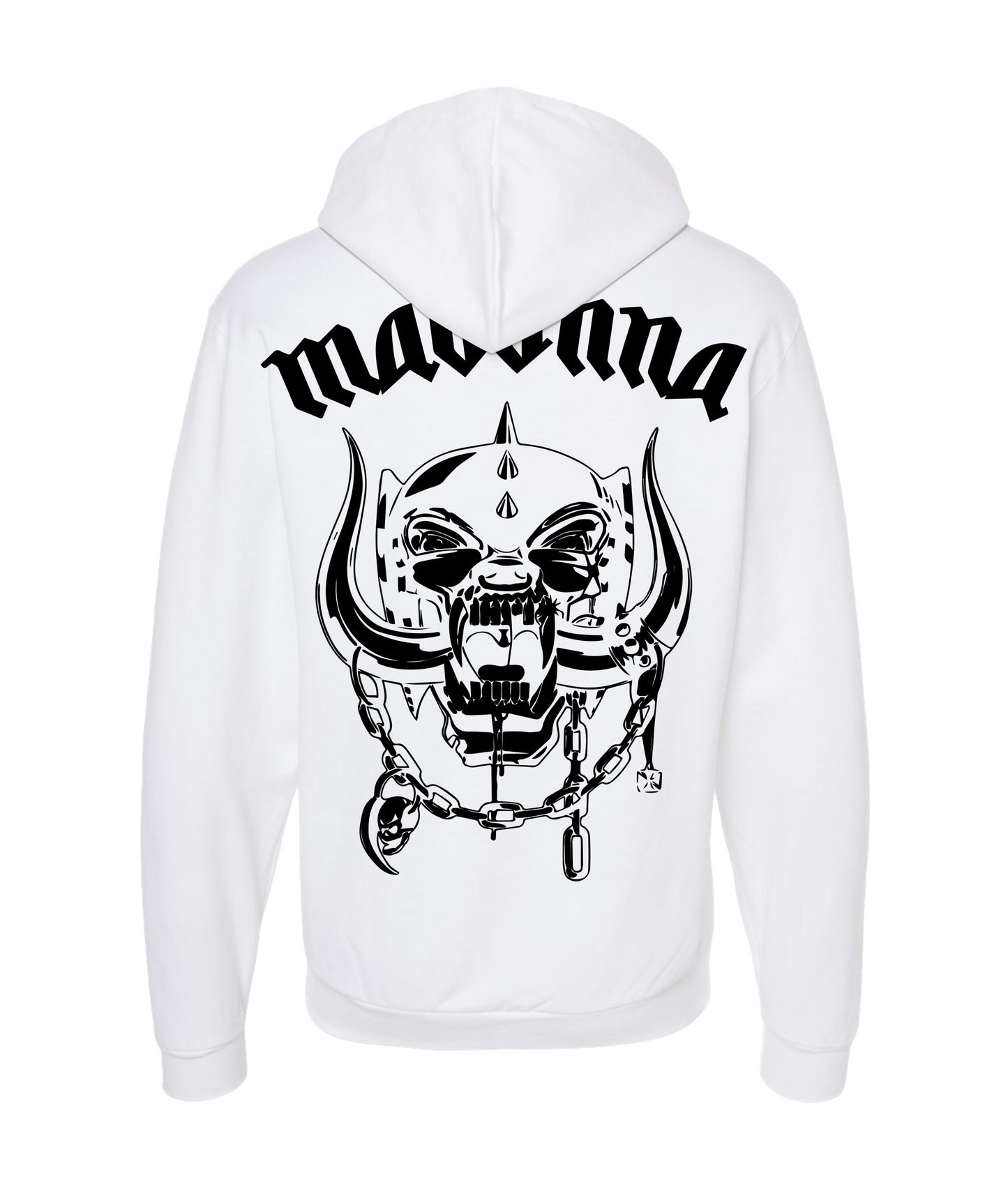 Modern Morons - MADONAHEAD - White Zip Up Hoodie