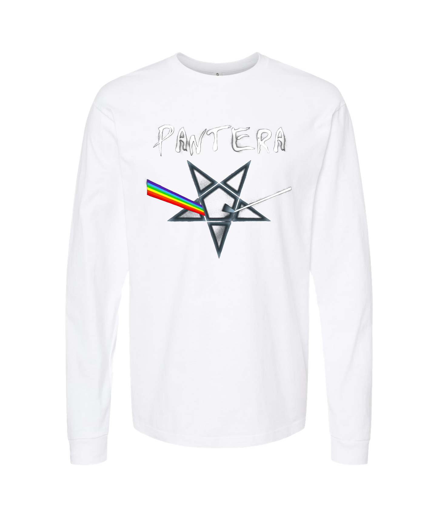 V-MOMOTOP - PINK-PANTERA - White Long Sleeve T
