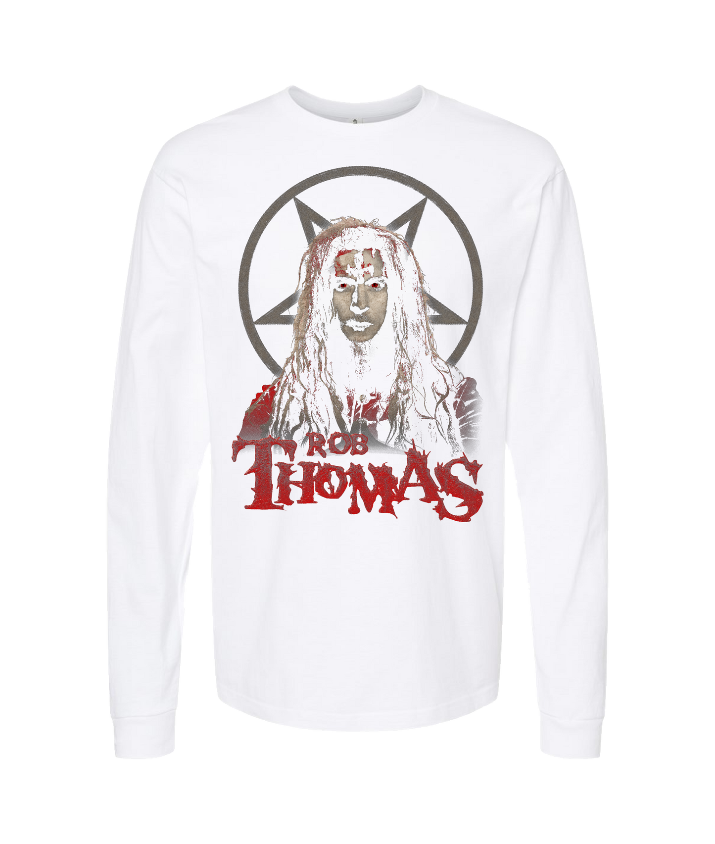 V-MOMOTOP - ROB-THOMBIE - White Long Sleeve T