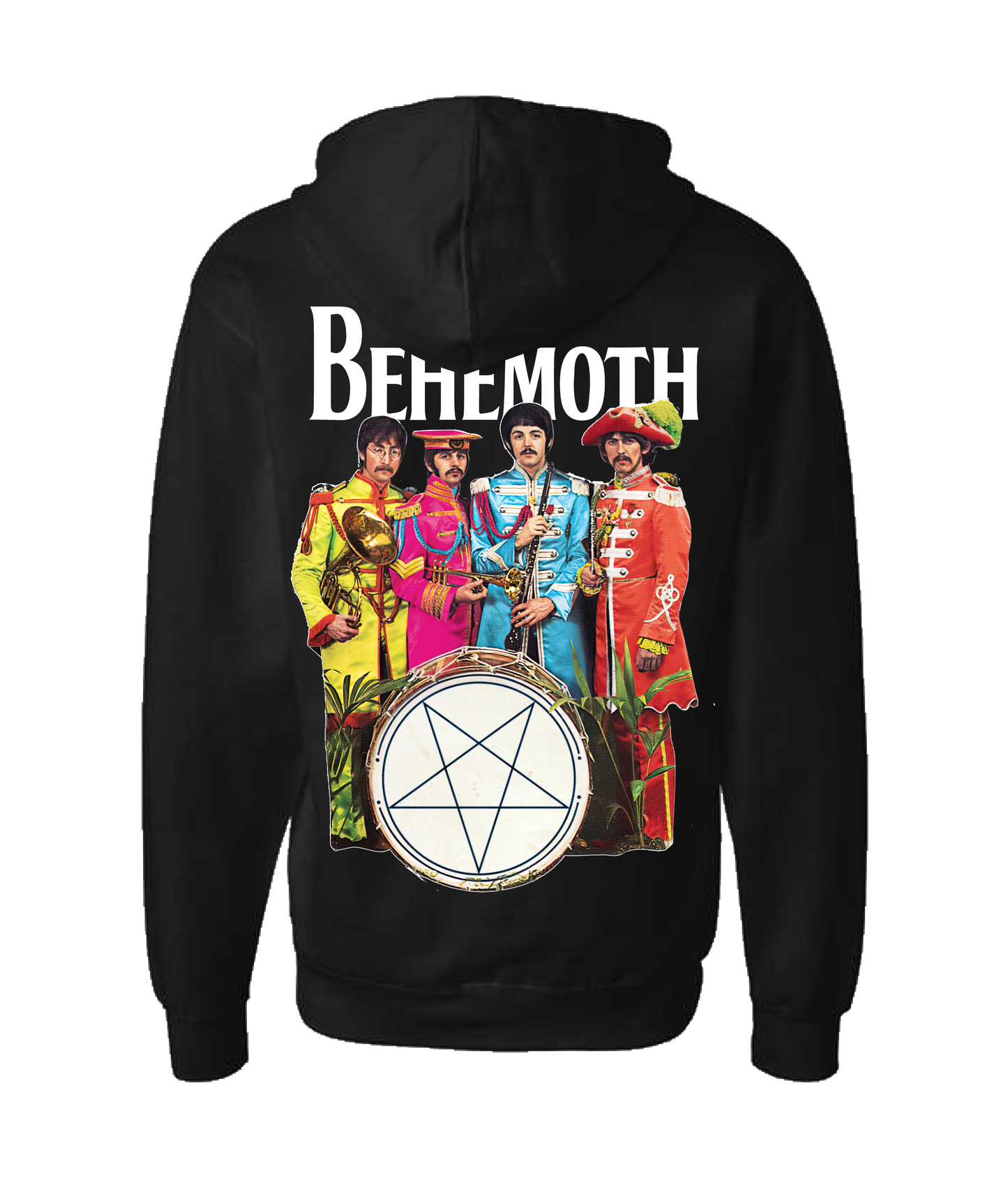 Modern Morons - THE-BEHEMOTHS  - Black Zip Up Hoodie