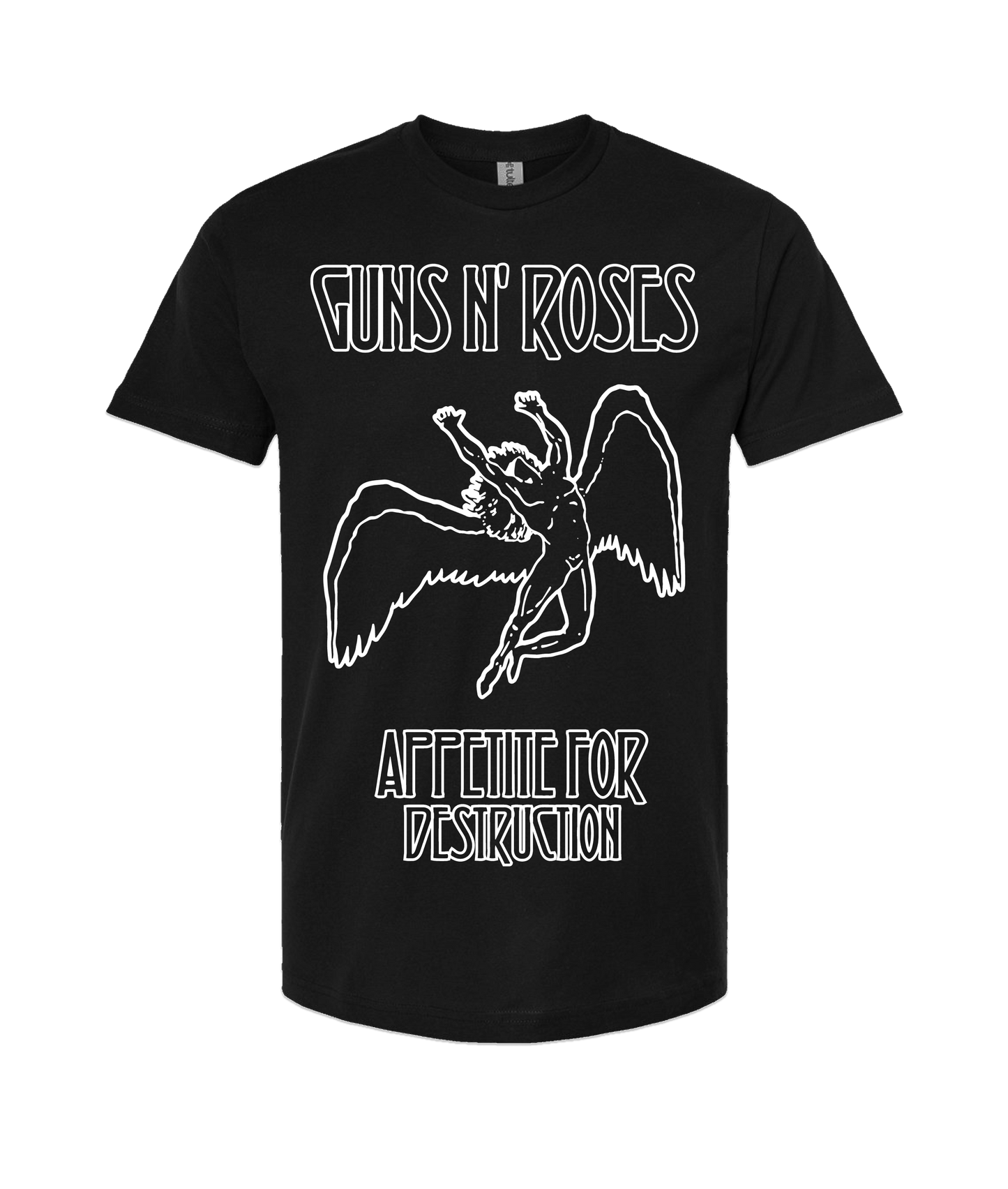V-MOMOTOP - LED-N-ROSES - Black T-Shirt