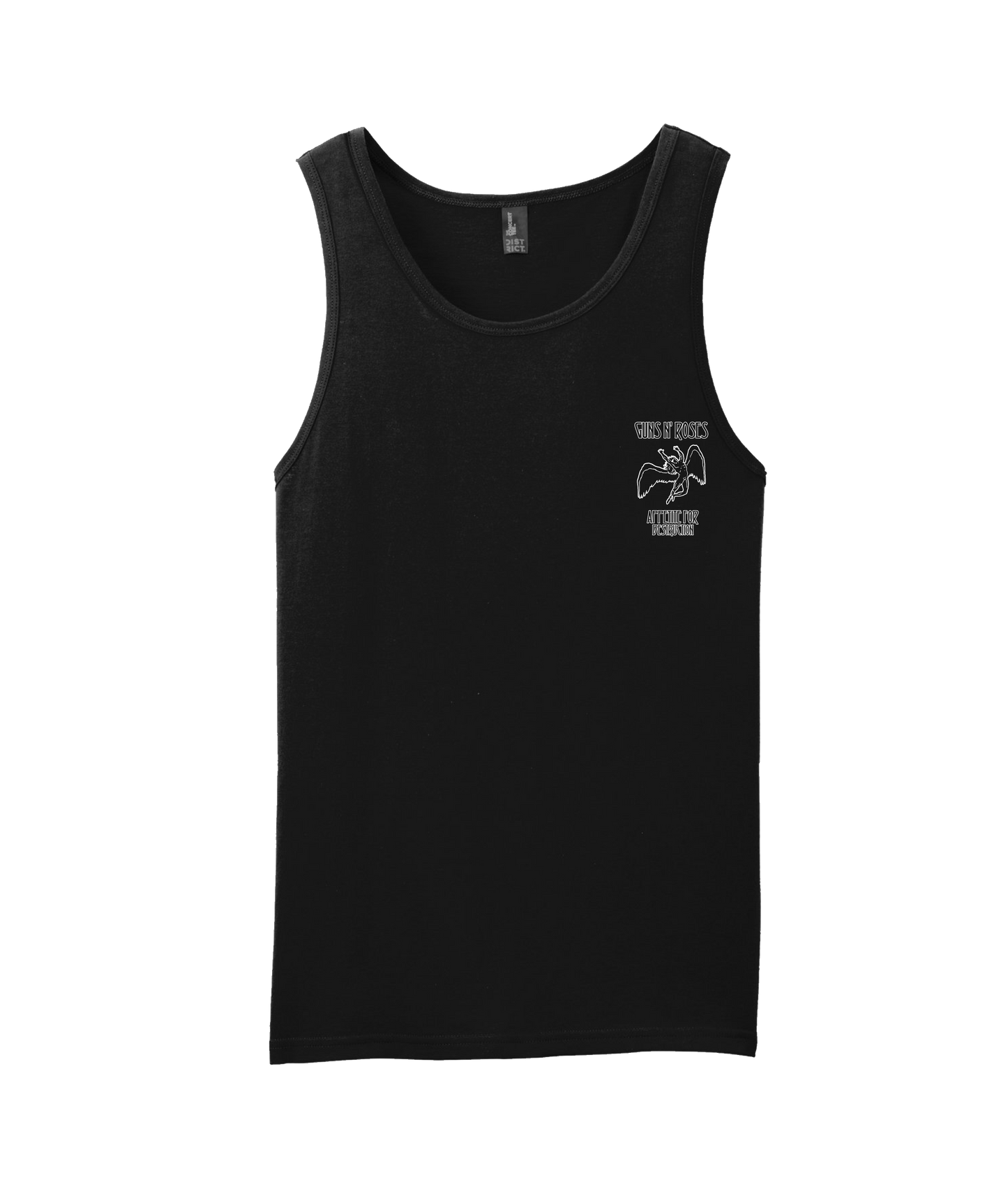 V-MOMOTOP - LED-N-ROSES - Black Tank Top