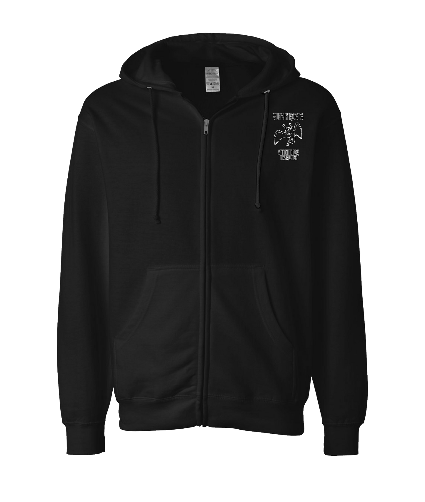 V-MOMOTOP - LED-N-ROSES - Black Zip Up Hoodie