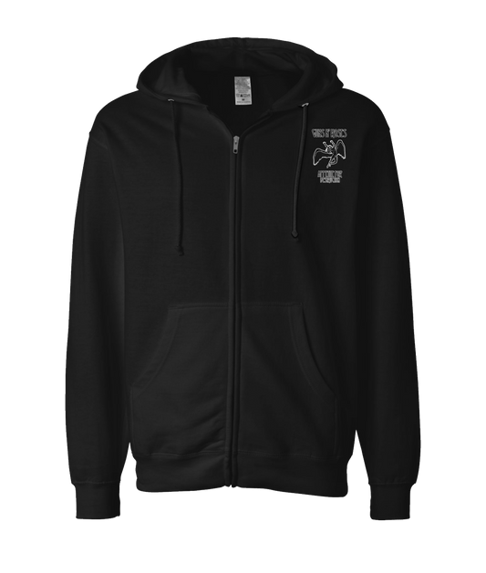 V-MOMOTOP - LED-N-ROSES - Black Zip Up Hoodie