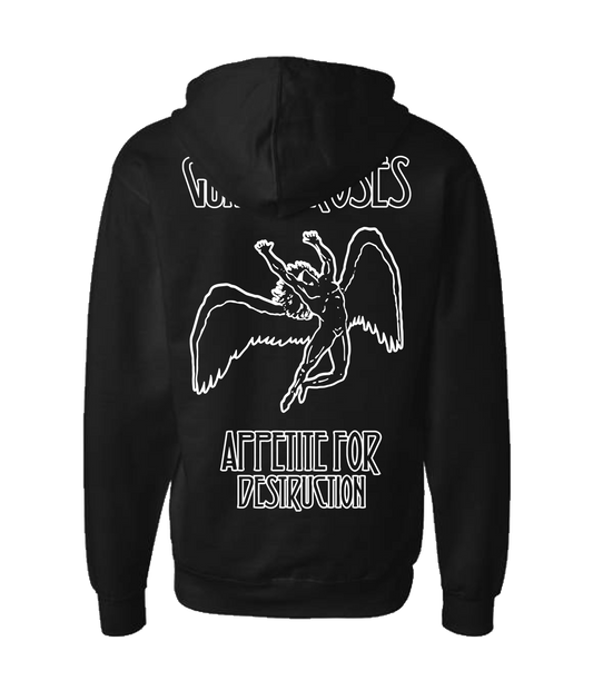 V-MOMOTOP - LED-N-ROSES - Black Zip Up Hoodie